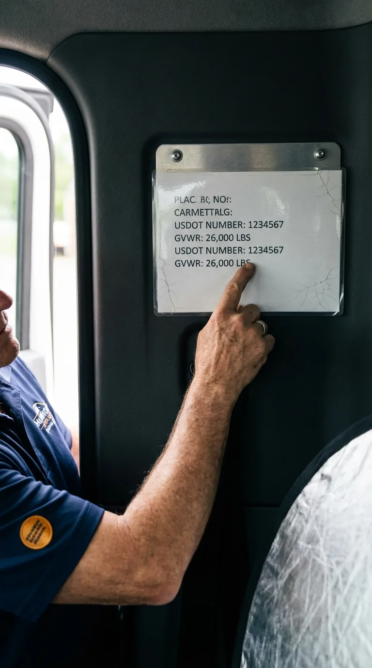 USDOT licensing placard verification in Springhill